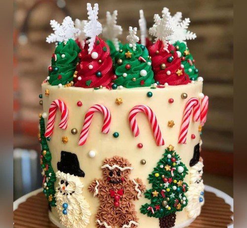 تزیین کیک کریسمس 1 تزیین کیک کریسمس