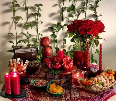 چند ایده برای تزیین شب یلدا 1 چیدمان شب یلدا