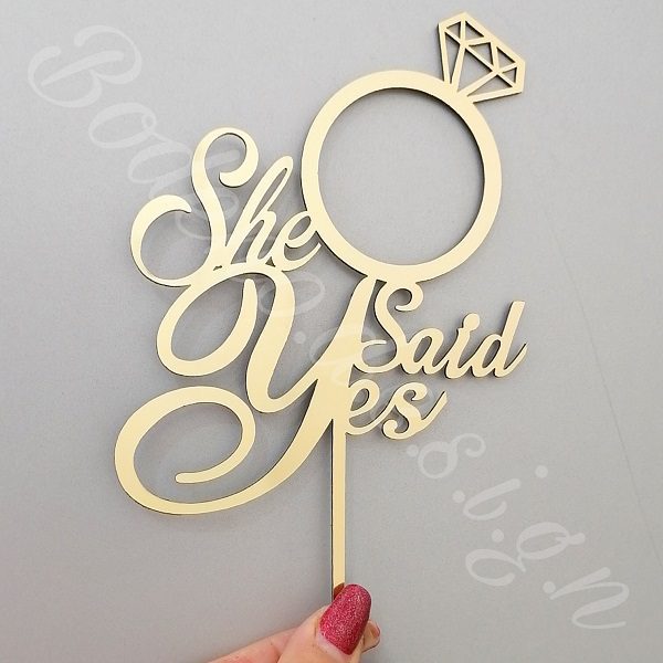 تاپر کیک حلقه ازدواج