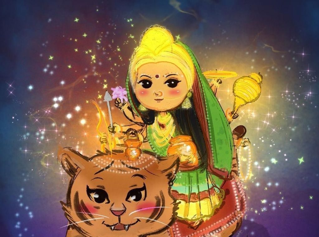 درس های زندگی از 9 شکل الهه دورگا 4 4. Day4 Goddess Kushmanda