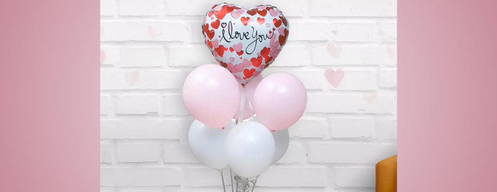 5 بهترین هدیه برای دوست دختر 2 Love You Balloon Bouquet