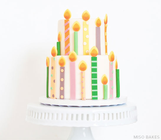 کیک شمع تولد DIY |  توسط میسو بیکس |  TheCakeBlog.com