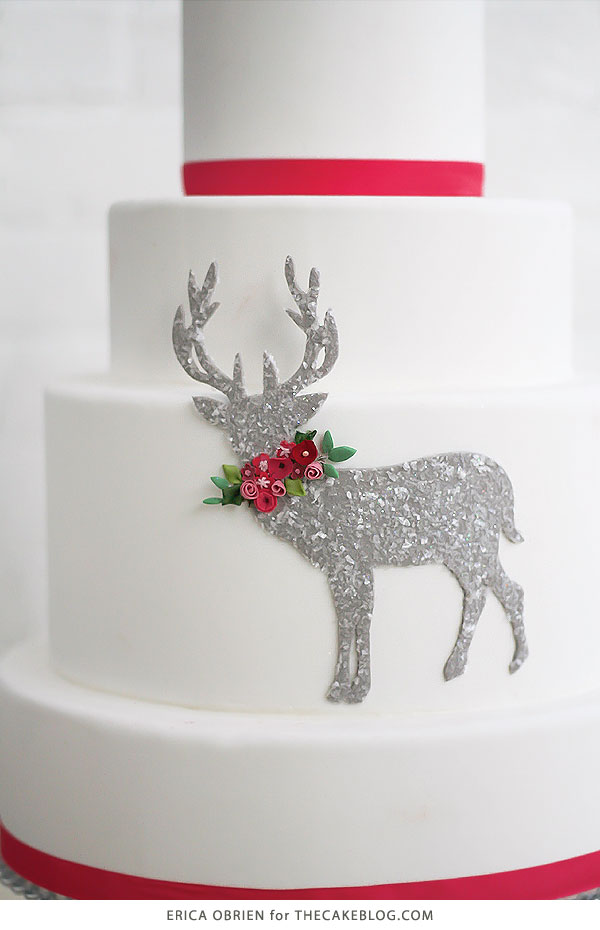 کیک پر زرق و برق گوزن 3 کیک سیلوئت گوزن براق | ترجمه گرایش به طرح کیک | توسط اریکا اوبرین برای TheCakeBlog.com