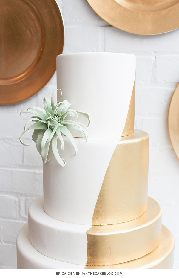 کیک آغشته به طلا 2 کیک عروسی آغشته به طلا | توسط اریکا اوبرین برای TheCakeBlog.com