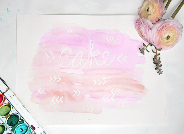 ترندهای کیک عروسی 2015: بیهمیایی آرام 2 کیک! | تکنیک ماسک کردن آبرنگ توسط کوکو پالوما در TheCakeBlog.com