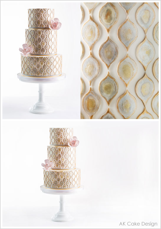 gold ornament cake 3