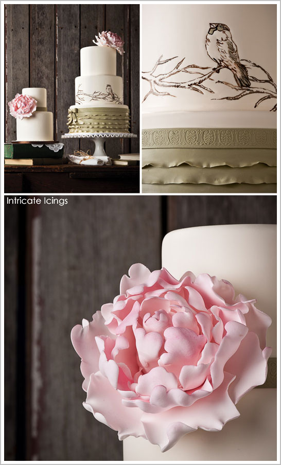 کیک پرنده با دست نقاشی شده توسط Intricate Icings |  TheCakeBlog.com