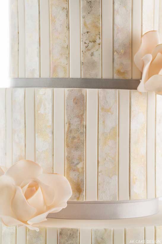 کیک آبرنگ متالیک |  توسط AK Cake Design |  TheCakeBlog.com