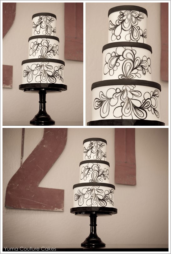Mod Black & White by Yuma Couture Cakes |  TheCakeBlog.com