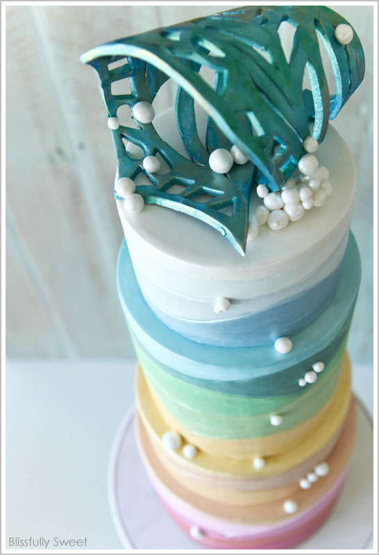 کیک غروب اقیانوس توسط Blissfully Sweet |  TheCakeBlog.com