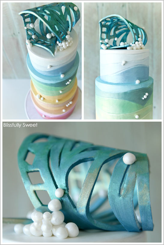 کیک غروب اقیانوس توسط Blissfully Sweet |  TheCakeBlog.com