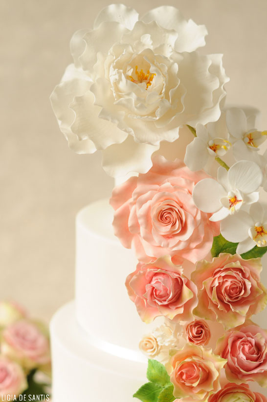 کیک عروسی هلو و نعناع |  توسط Ligia De Santis |  TheCakeBlog.com