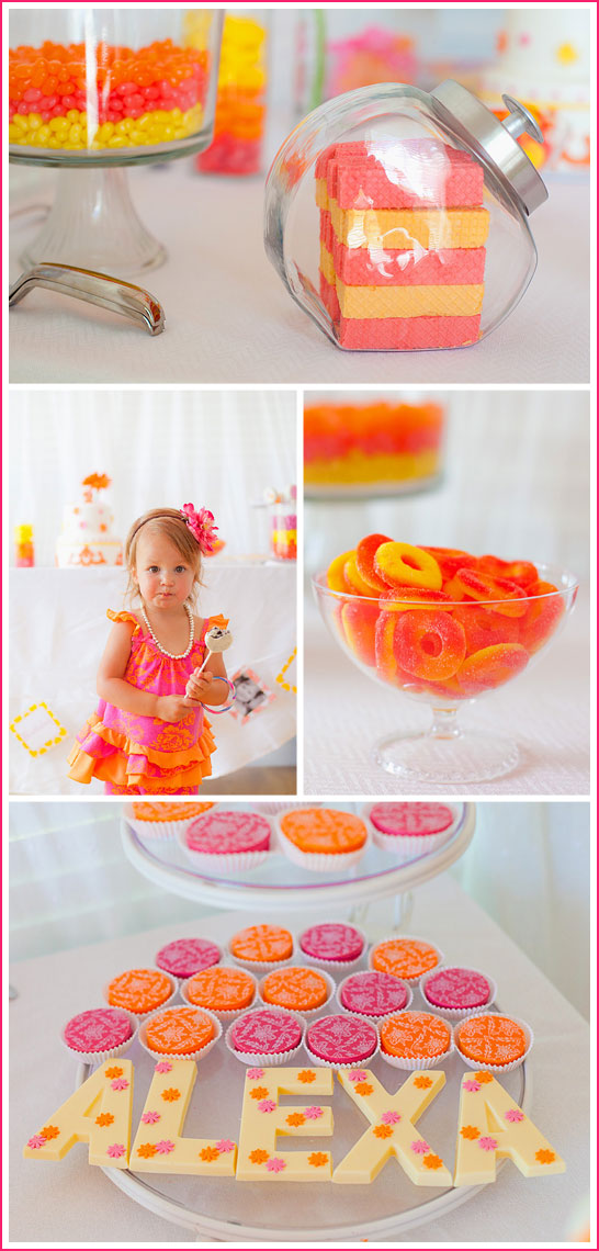 تولد آب نبات صورتی و نارنجی داغ