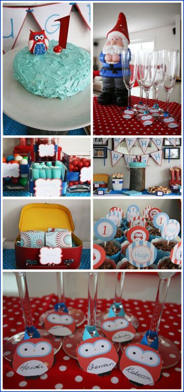 جشن تولد وودلند به رنگ قرمز، آبی و آبی