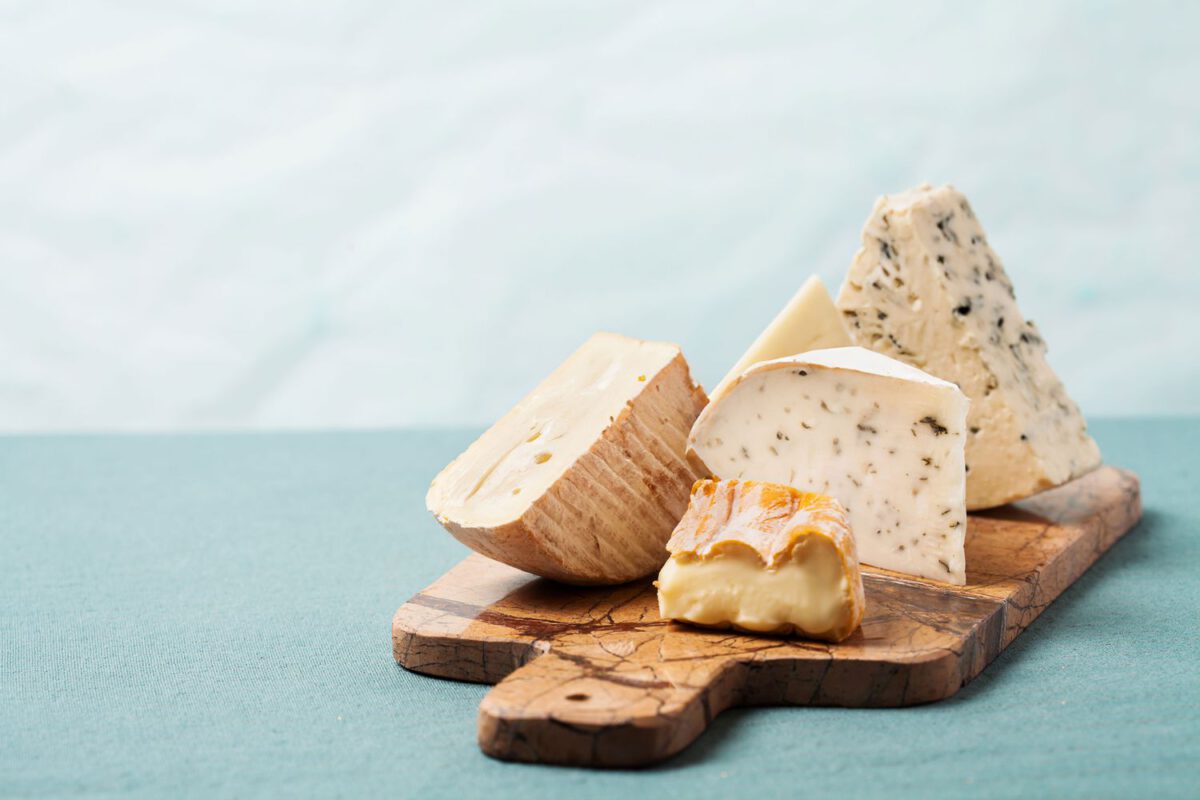 Brie, blue, camembert cheese
