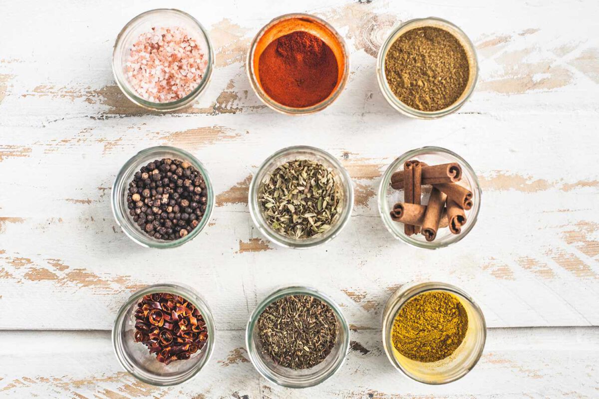 Bowls of spices