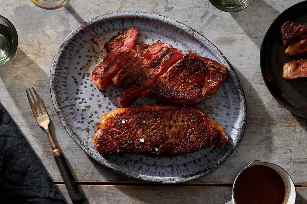Cooked steak
